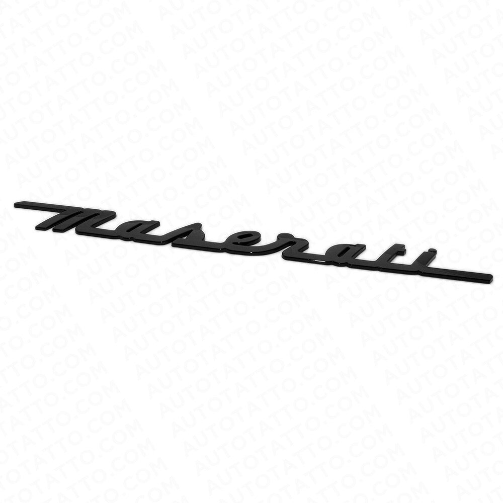 For Maserati Gloss Black Trunk Letter Nameplate 3D Logo Emblem Badges Sport OEM