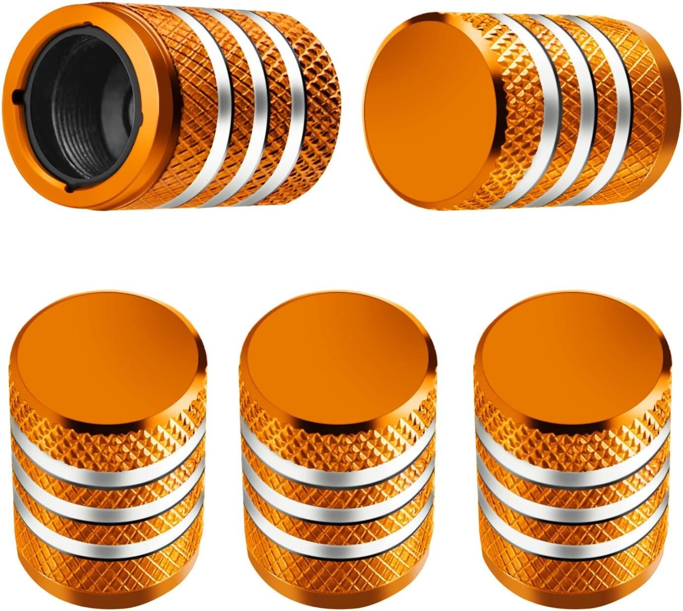 5 Pack Tire Valve Stem Caps Cover Universal Fit for Auto Car Truck Multi- Color