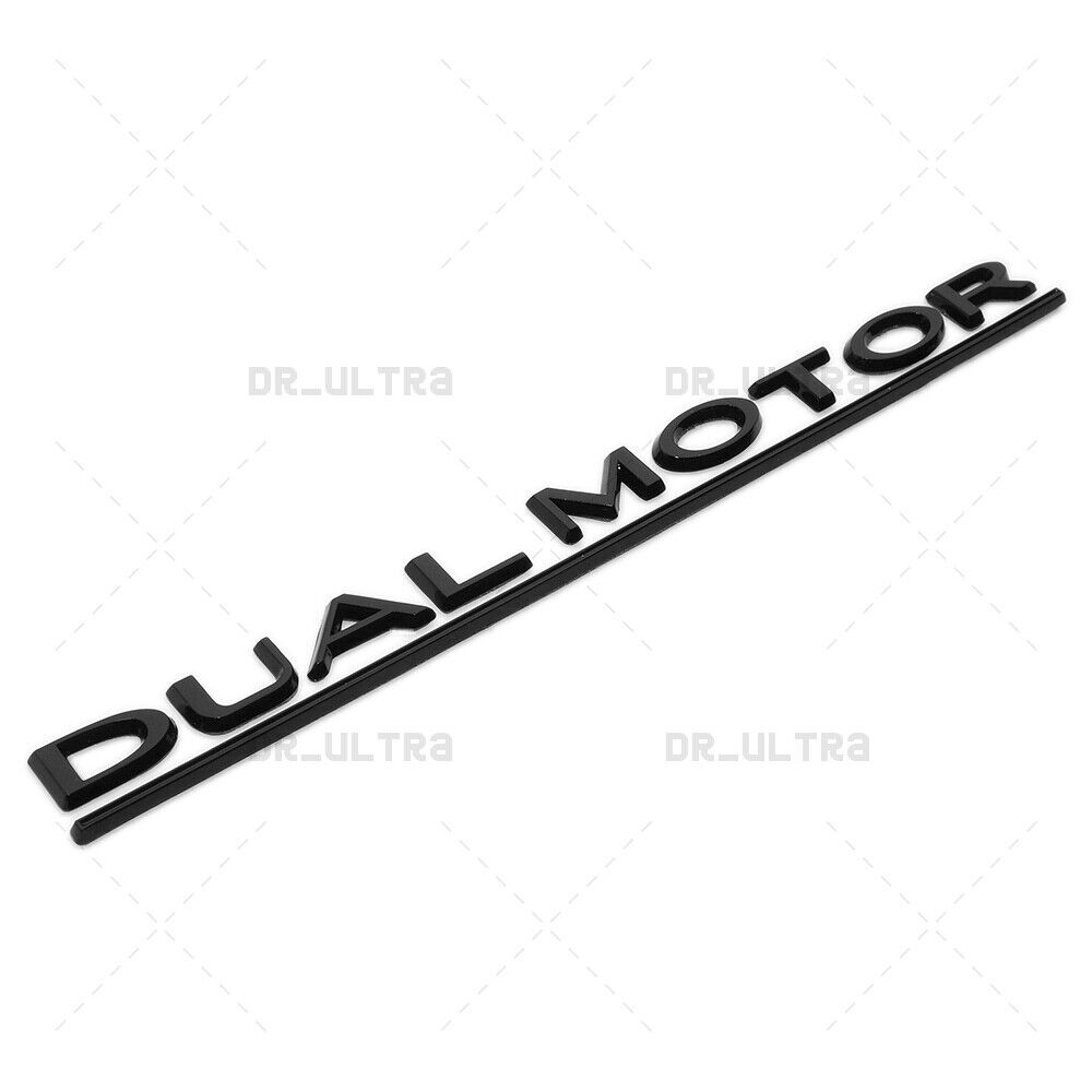 Tesla Rear Liftgate Lid Dual Motor Performance Nameplate Logo Badge Emblem Black