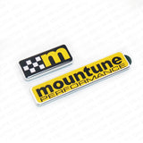 Fashion Aluminum Alloy Mountune Performance M Set Car Door Decal Badge Sticker