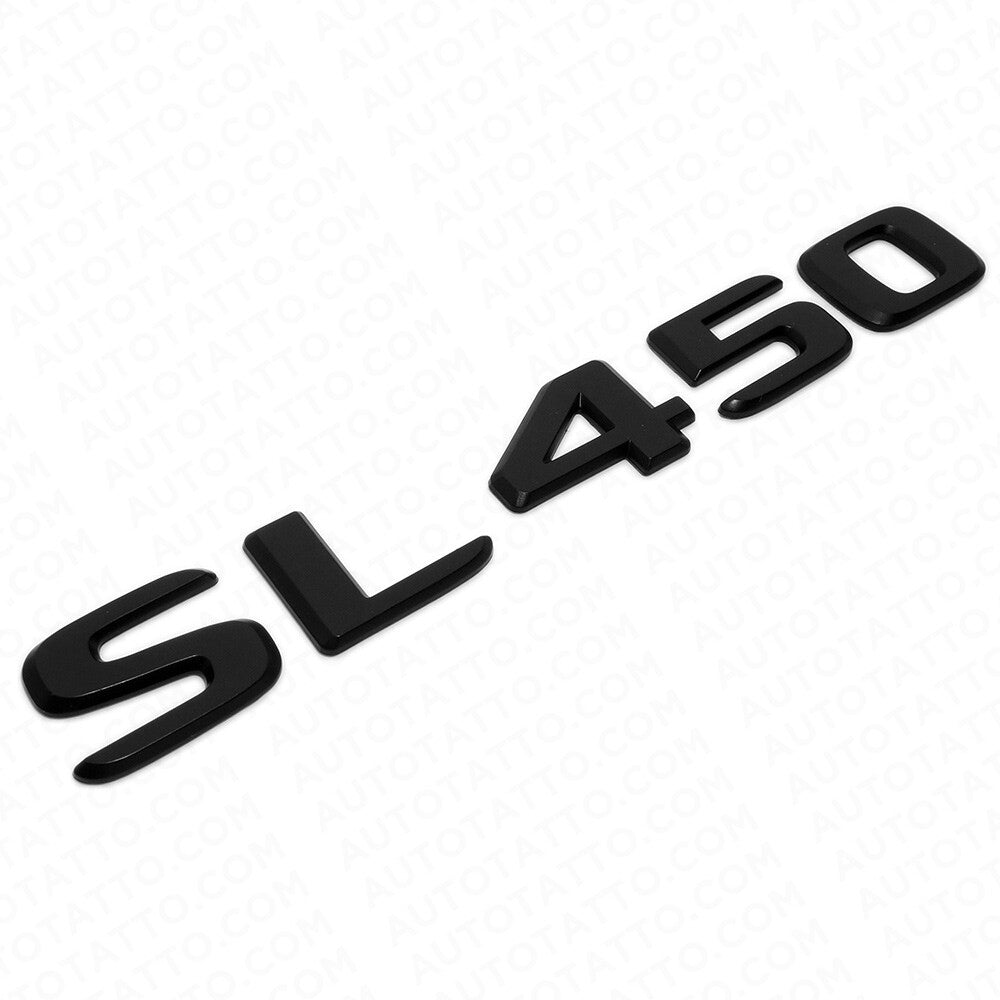 17-21 Mercedes SL 450 Letter Emblem Trunk Lid Logo Badge AMG Sport Matte Black