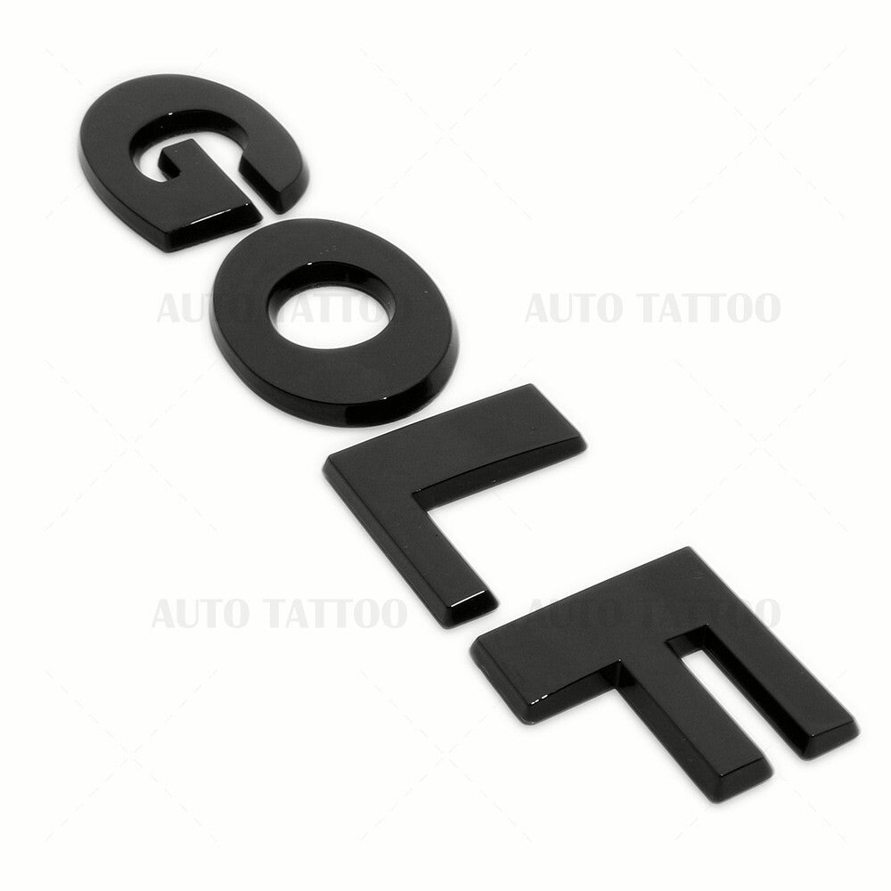 10-21 Volkswagen Golf Rear Truck Lid Nmaeplate Badge Emblem Black