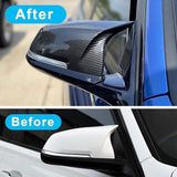 Carbon Fiber M3 Style Side Mirror Cover Cap For BMW F20 F21 F30 F32 F36 GT M2 X1
