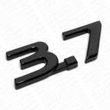 For Infiniti 3.7 Left or Right Fender Marker Badge Emblem Nameplate Gloss Black