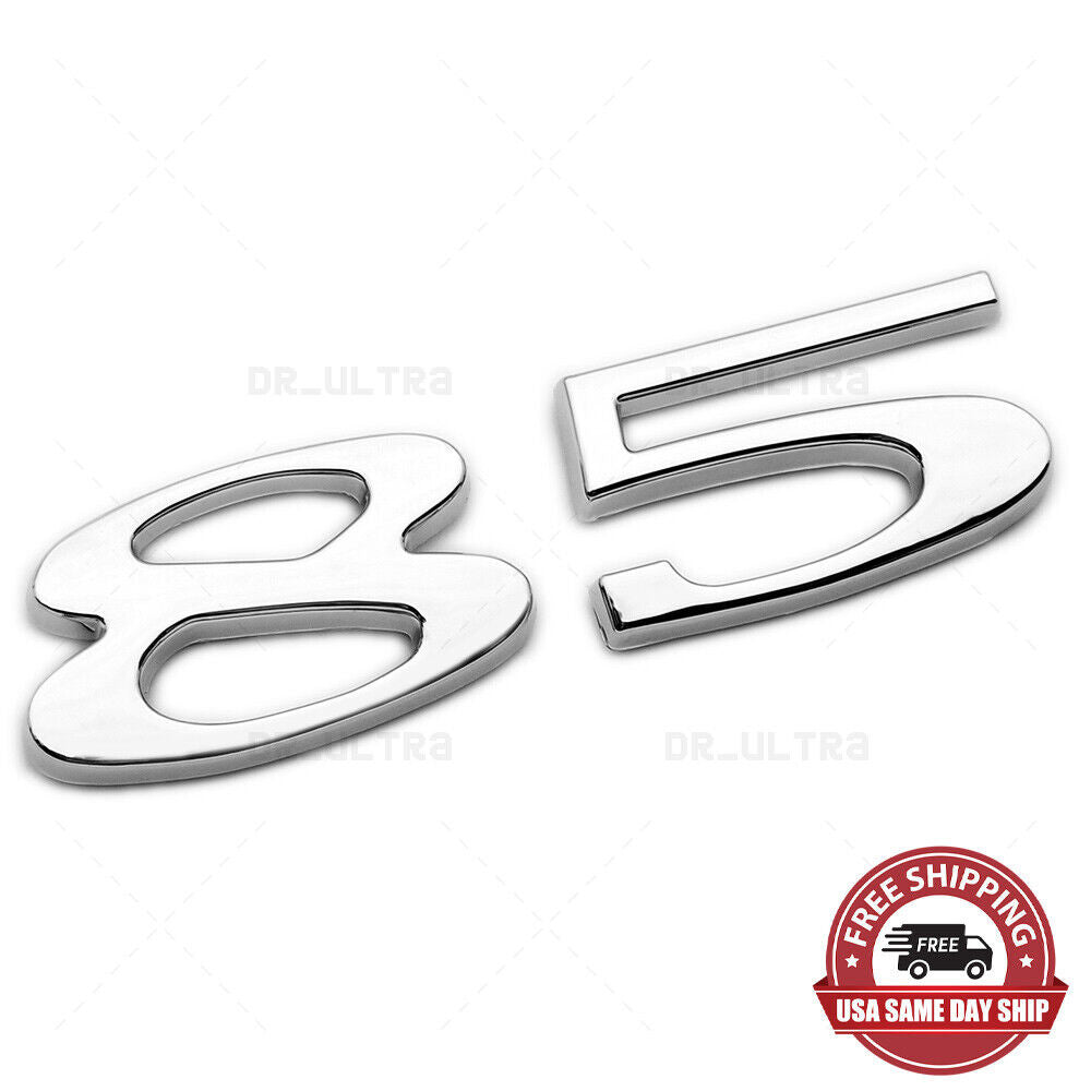 Tesla Rear Liftgate Lid Model 85 Nameplate Logo Badge Emblem Sport OEM Chrome