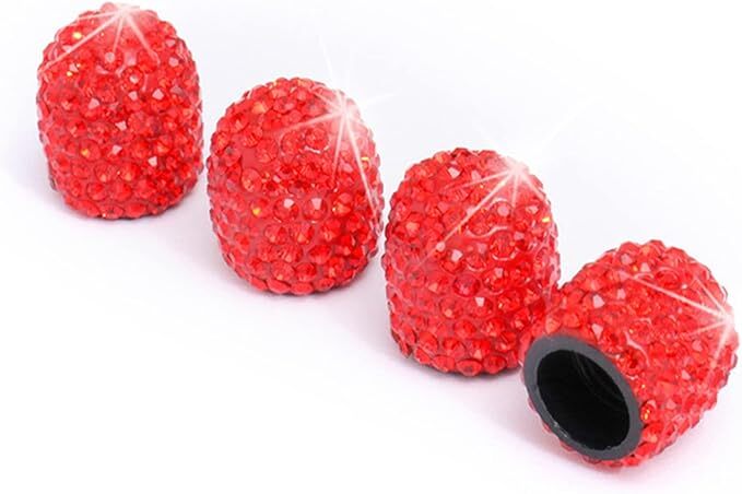 4Pcs Universal Fit Shinny Bling Tire Air Valves Stem Caps for Auto Cars Trucks