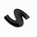 For Infiniti S Side Fender Left or Right Badge Emblem Nameplate Gloss Blackout