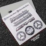 For Car Merceds AMG Racing Sport Sticker 3D Decal Stripes Logo Decoration