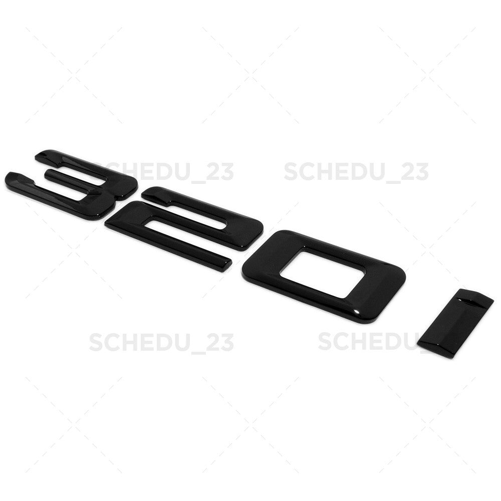 13-18 Gloss Black 320i Letter Emblem Car Trunk Lid M Power Series Performance