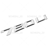 Chrome BMW 760Li Letter Logo Emblem Badge Trunk Lid M Power Performance F01