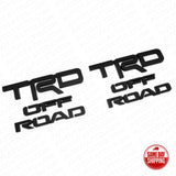 2x Left Right Toyota 4Runner TRD Off Road Sport Badge Side Quarter Emblem Black