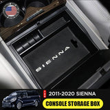 For Toyota 11-20 Sienna Center Armrest Console Organizer Storage Box Coin Phone
