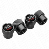 For Audi Logo Sport Roundel Car SUV Wheels Tire Air Valve Caps Stem Dust Cover