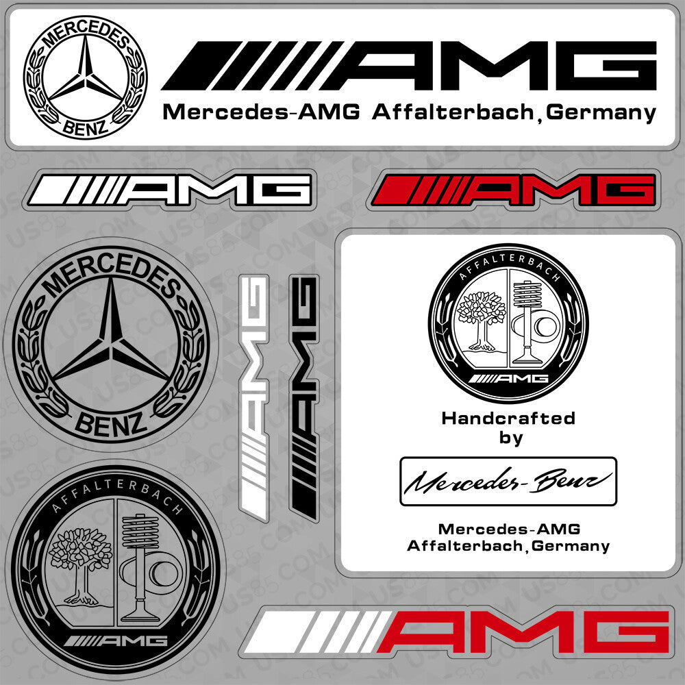 For Car AMG Laurel Racing Sticker Decal Stripes Logo Decoration Sport 9 Pattern