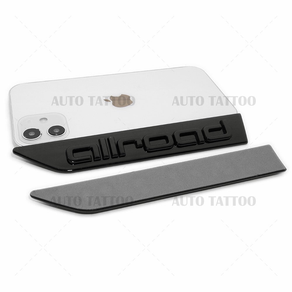 Audi Allroad Fender Left & Right Marker Nameplate Badge Emblem Sport Gloss Black