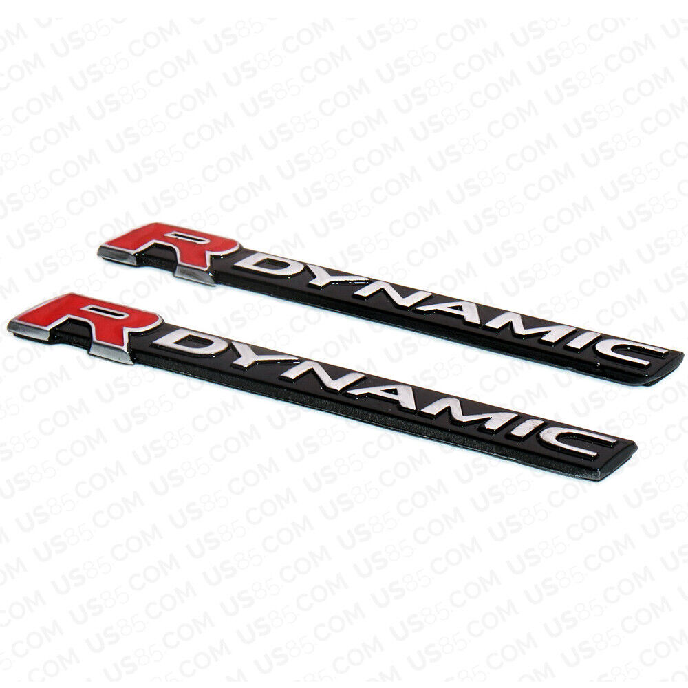 2x/Set Fashion Metal R Dynamic Car Decal Badge Emblem Sticker Auto Decoration