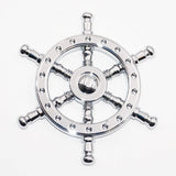 Universal 3D Fashion Metal Ship Steering Wheel Car Decal Sticker Decoration