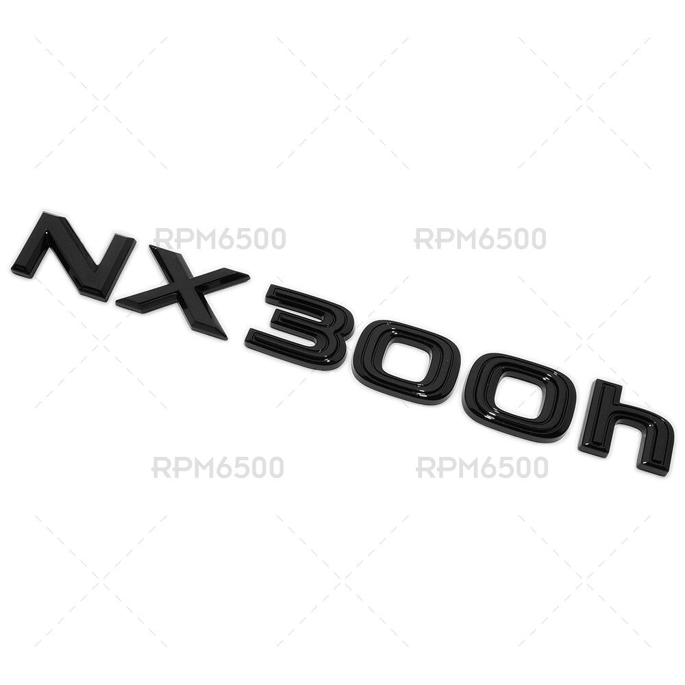 Lexus Liftgate Gloss Black NX 300h Letter Logo Badge Car Emblem Replace F-Sport