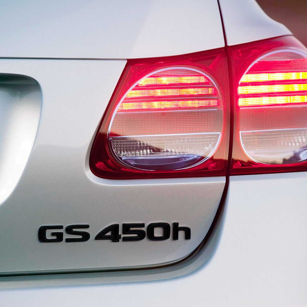 Lexus Rear Trunk Gloss Black GS 450h Letter Logo Badge Emblem Replace F-Sport