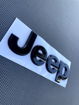 Jeep 1 (one) 2018-2024 Wrangler/Gladiator Fender w/ Back Outline Emblem Badge - Black