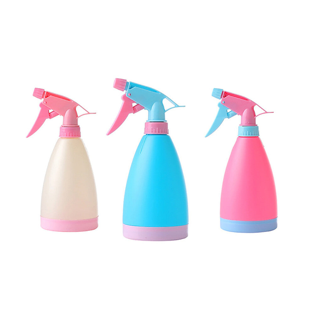 3x500ml Hand-Pressed Candy-Colored Water Pot Spray Bottle Mist for Home Salon