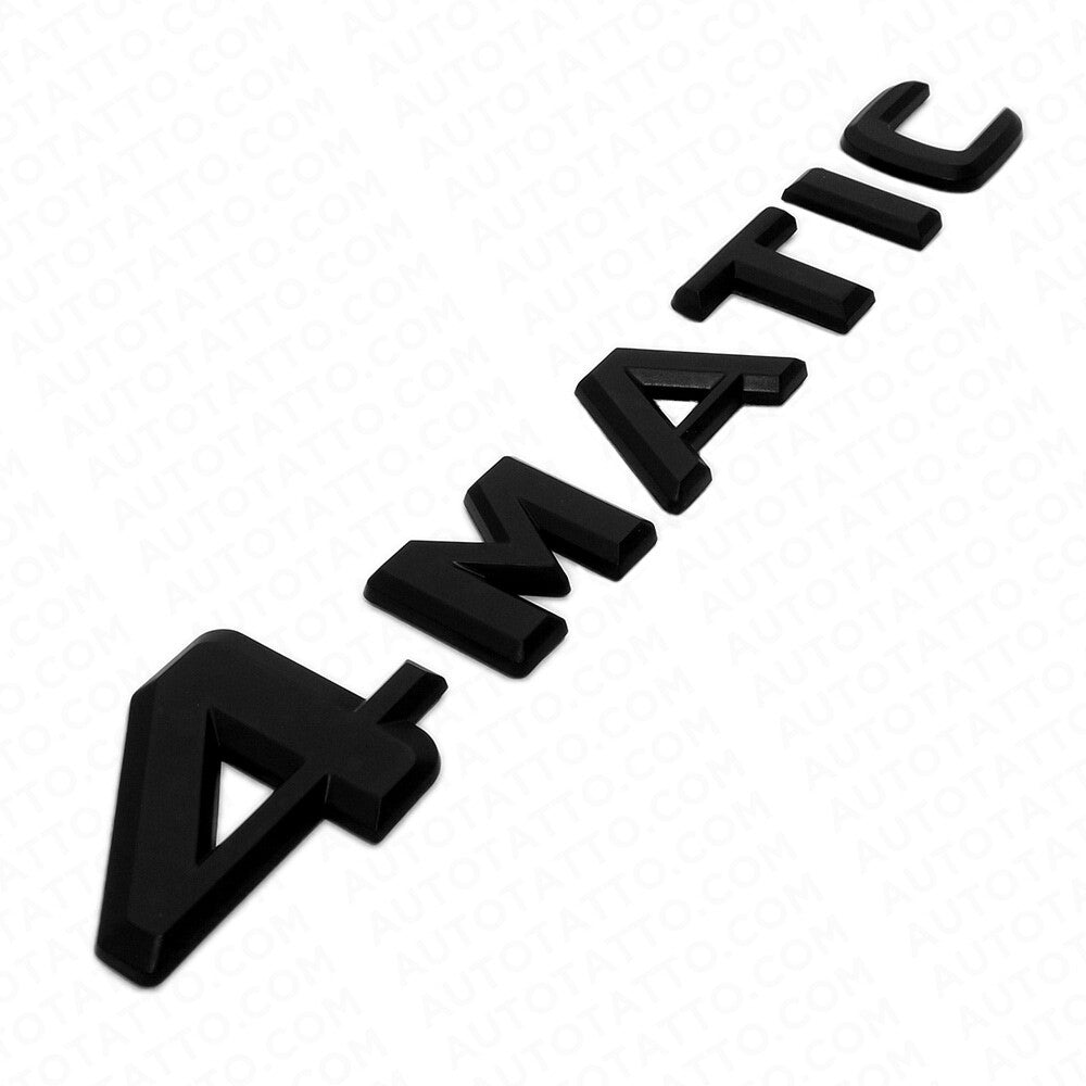 99-14 Mercedes 4Matic Emblem 3D Trunk Logo Letter Sport Badge AMG - Matte Black
