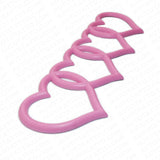For Audi Sport Car Trunk Lid Love Heart Rings Badge Logo Emblem Gift Pink Lady