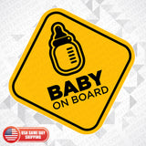 Baby On Board Bottle Sticker Decal Kid in Car Van Truck Liftgate Window Decorate
