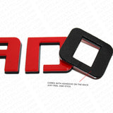 For Chevy Red & Black Silverado LT Tailgate Logo Nameplates Letter Sport Emblem