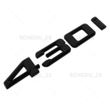 Matte Black 430i Logo Emblem Badge Car Trunk Lid M Power Series Performance