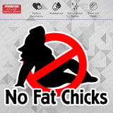 Funny No Fat Chicks Vinyl Sticker Decal Home Car Door Van Truck Windows Decorate