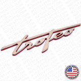 For Maserati Ghibli Levante Grecale GT Fender Trofeo Emblem Badge Chrome Red