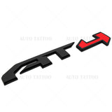 GMC Canyon Sierra AT4 Rear Tailgate Badge Logo Emblem Nameplate Gloss Black Red