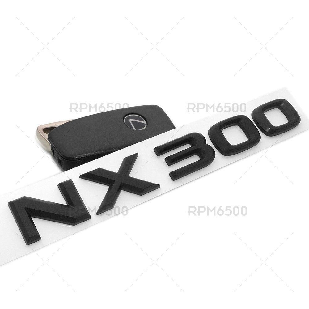 Lexus Liftgate Matte Black NX 300 Letter Logo Badge Car Emblem Replace F-Sport