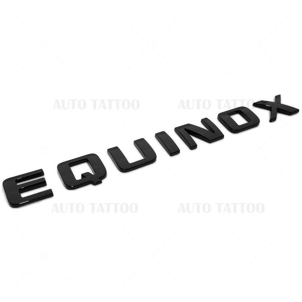 2x Chevy Equinox Front Door Nameplate Letter Logo Badge Emblem Sport Gloss Black