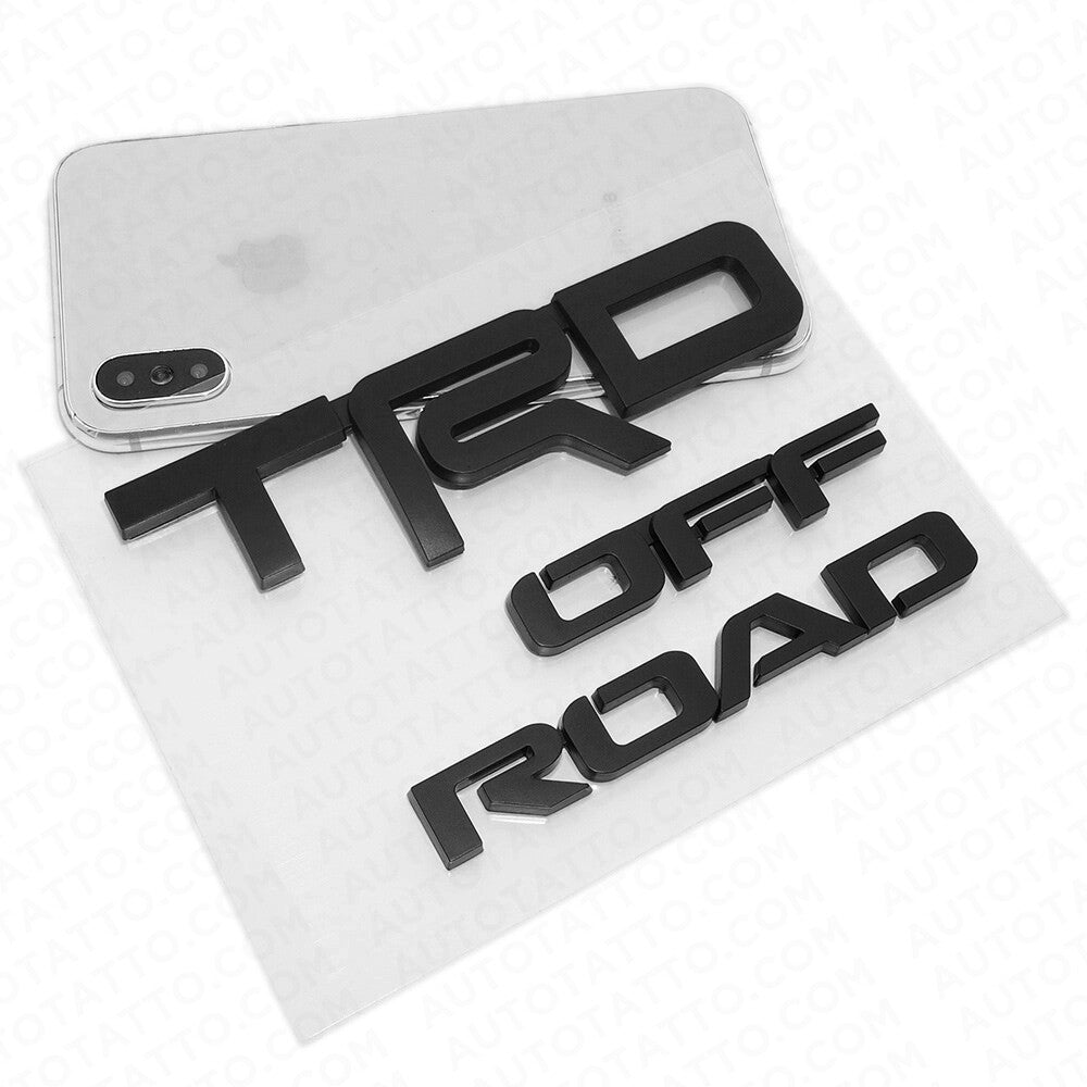 2x Left Right Toyota 4Runner TRD Off Road Sport Badge Side Quarter Emblem Black
