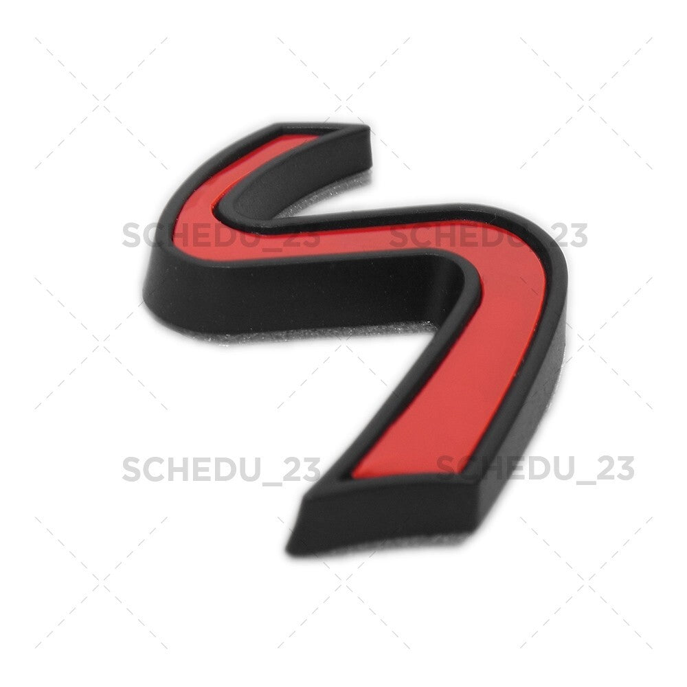 For MINI Cooper S Lettering Black & Red Rear Trunk Boot Logo Emblem Badge