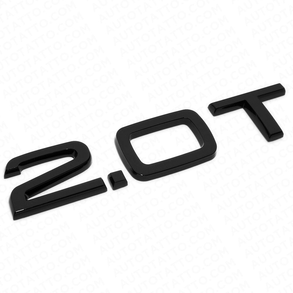 Audi Car Rear Trunk Deck Lid 2.0T Turbo Nameplate Emblem Logo Badge Gloss Black