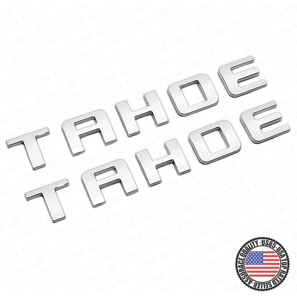 2x Chevy Tahoe Front Door Liftgate Nameplates Letter 3D Emblem Z71 OEM Chrome