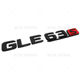 17-19 Mercedes GLE 63 S Letter Emblem Liftgate Logo Badge AMG Sport Black Red