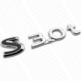 For Infiniti S 3.0t Left or Right Fender Badge Emblem Nameplate Chrome Black