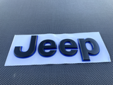 Jeep 2 (two) 2018-2024 Wrangler/Gladiator Fender Dark Gray w/Blue Outline Emblem Badge