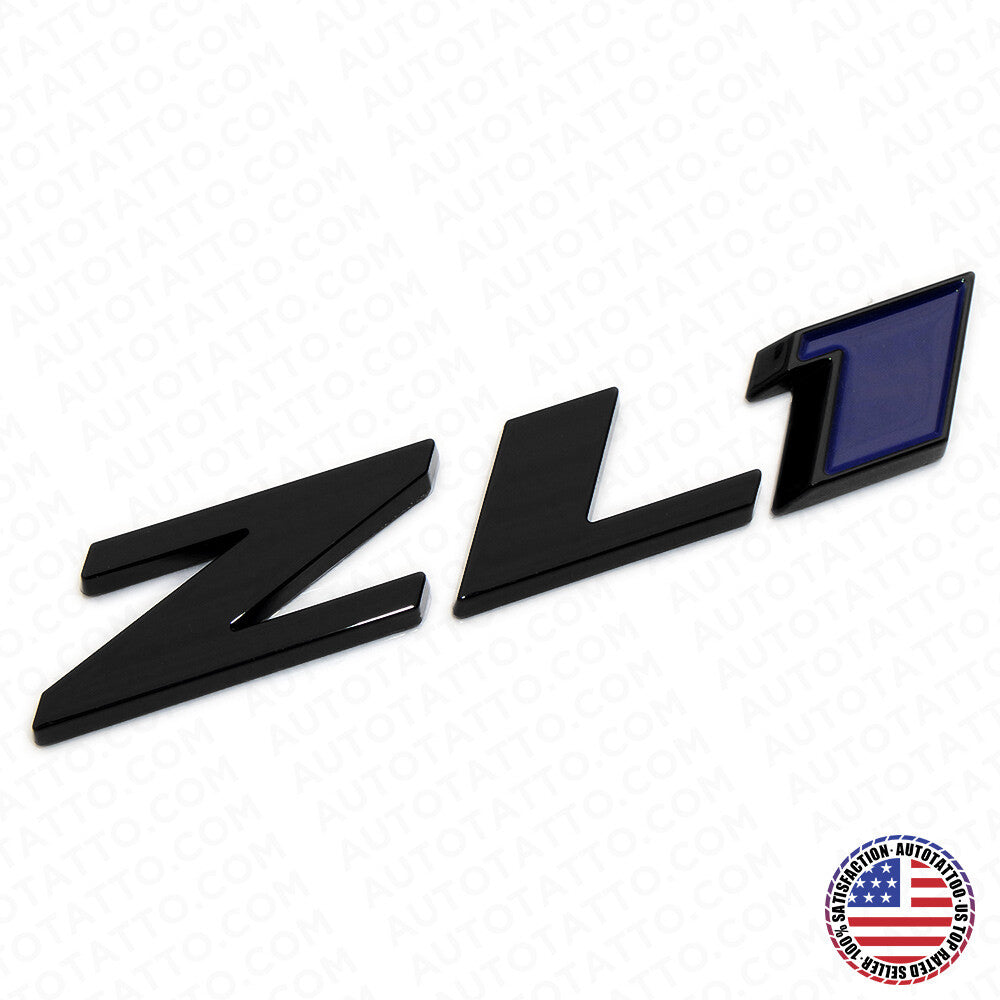 Camaro Hood or Rear Bumper ZL1 Nameplate Logo Sport Emblem Decorate Black Blue