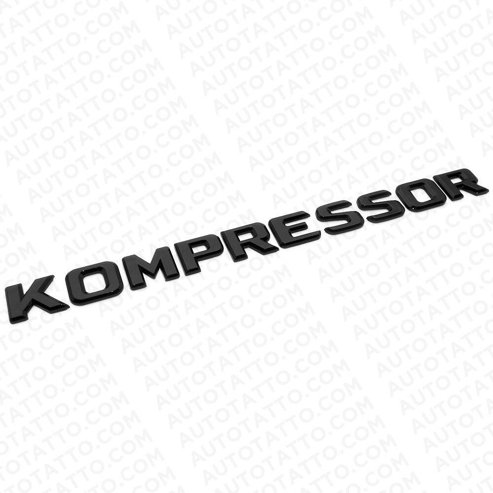 Mercedes 99-05 Gloss Black Kompressor Trunk Luggage Lid Logo Emblem Badge Sport