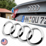 12-18 Audi A7 S7 RS7 Rear Liftgate Trunk Sign Logo Ring Badge Emblem OEM Chrome