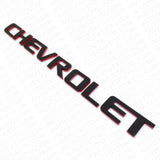 Chevy Chevrolet Truck Lifgate Letter Badge Logo Emblem Black Redline Large Size