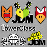 Personality Car Sticker JDM Mario Domo Love Heart Funny Cute 3D Decal Stripe