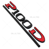 Tesla Liftgate P100D Performance Nameplate Logo Badge Emblem Sport Black Red