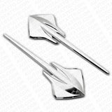 2x For Corvette C7 OEM Chrome Fender Stingray Mako Shark Logo Badge Emblem Sport