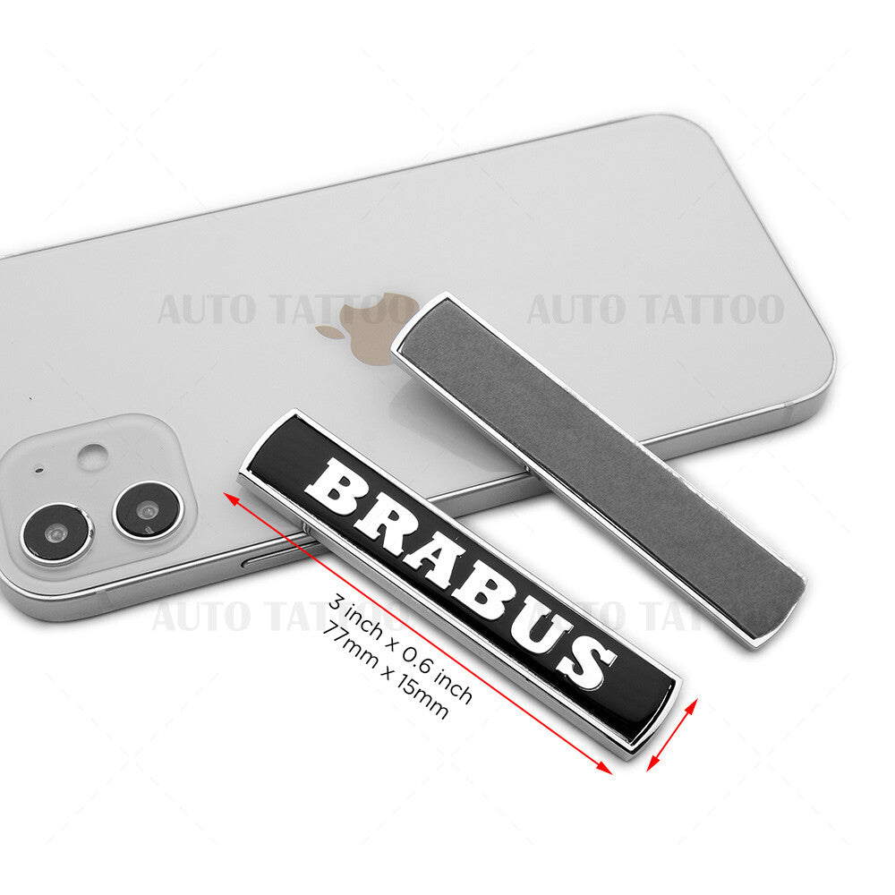 2x Mercedes Brabus Side Fender Marker Logo Badge Emblem Nameplate Sport Decorate
